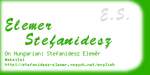 elemer stefanidesz business card